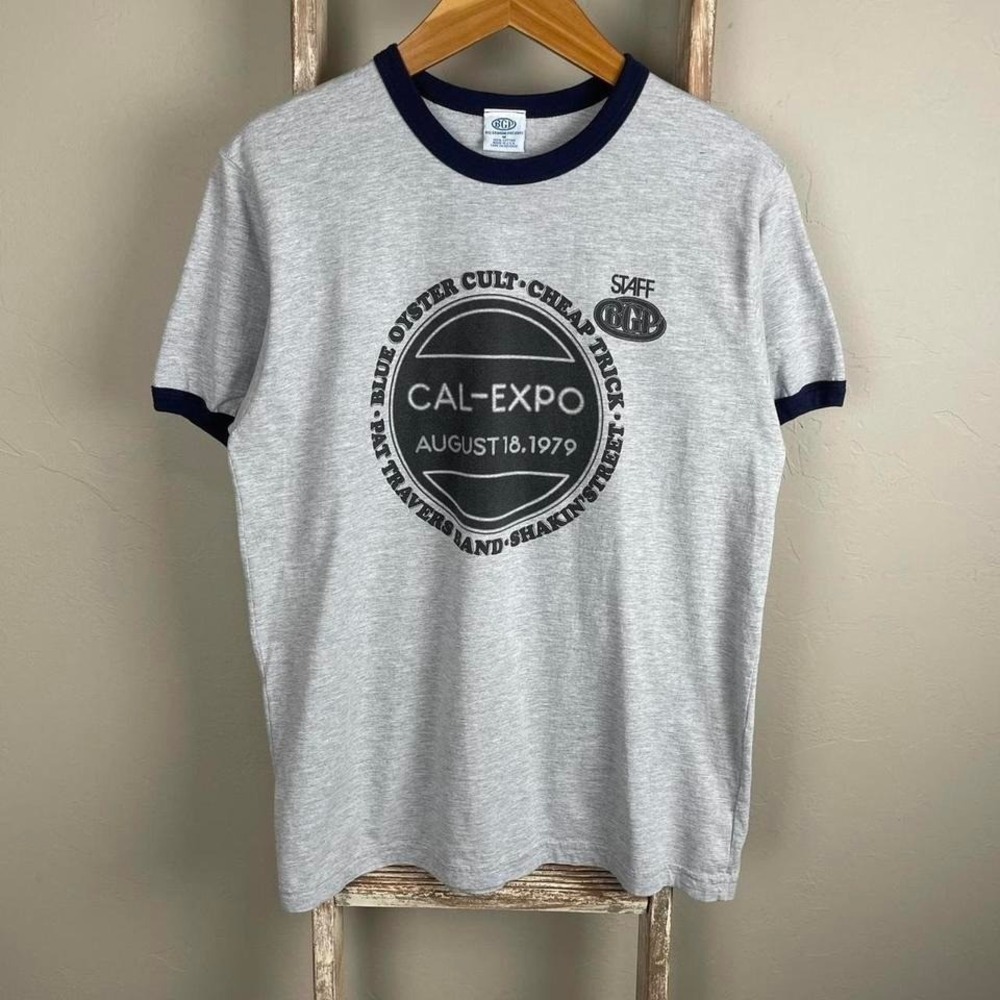 Vintage 79' Blue Oyster Cult Bill Graham Ringer T Shirt Med, USA